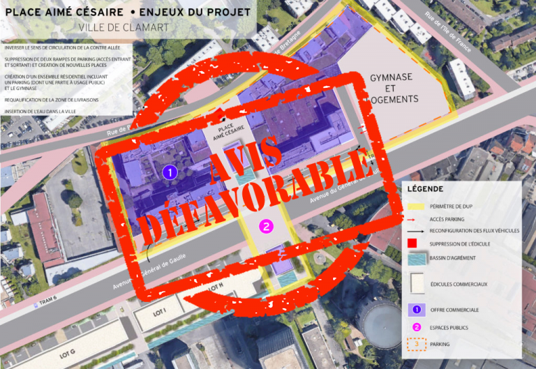 suivi d'un avis défavorable en ERP