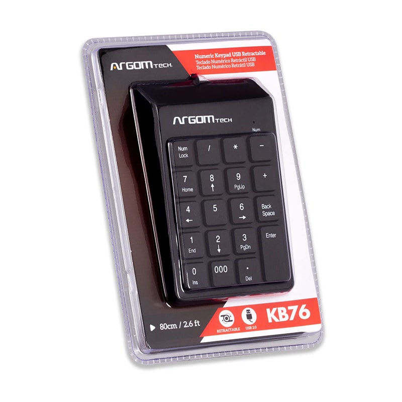 Miniatura: Teclado Númerico Argom Retráctil USB