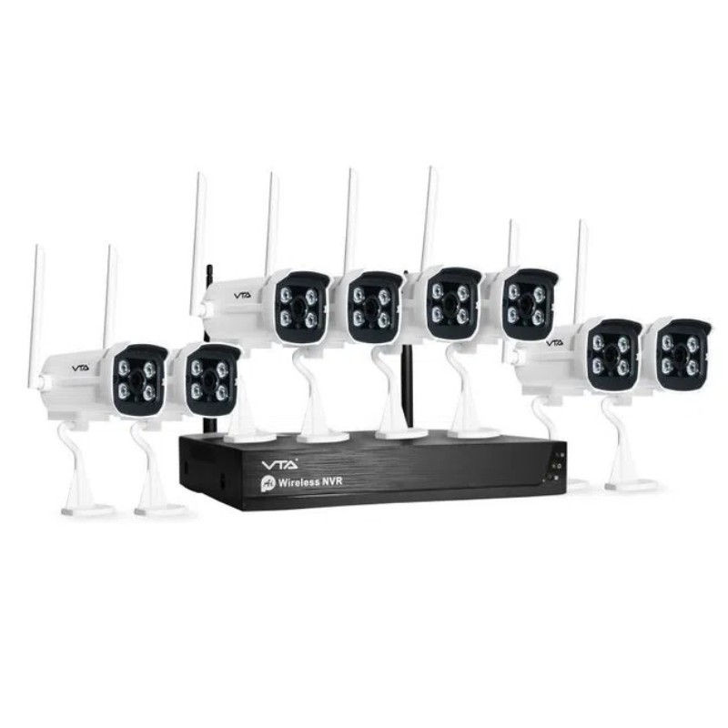 Sistema de Video Seguridad VTA DVR Inalámbrico 1TB + 8 cámaras 1080P Smart Home