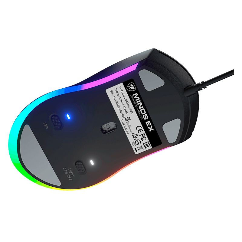 Miniatura: Mouse Gaming Alámbrico Óptico Cougar Minos EX 6400DPI 6 Botones