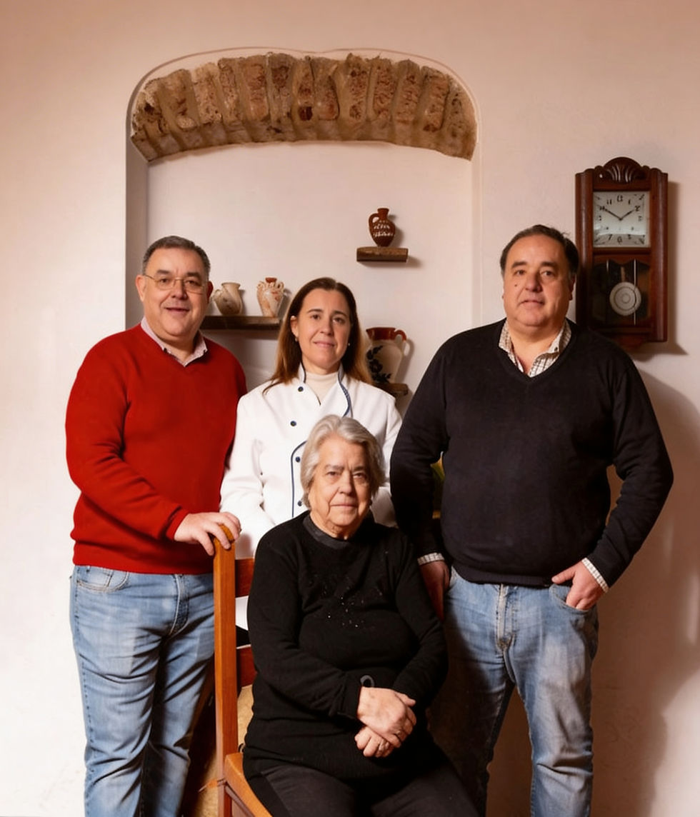 Família Rodrigues, proprietários do Restaurante Pompílio em Elvas desde 1975, três gerações de gastronomia alentejana