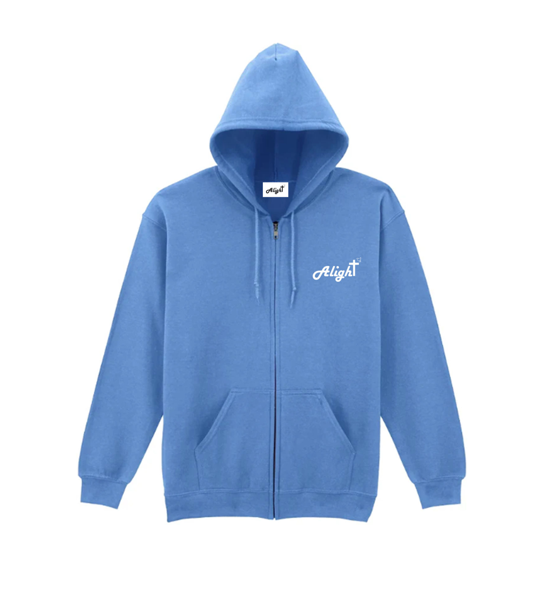 Blue Zoodie - White logo