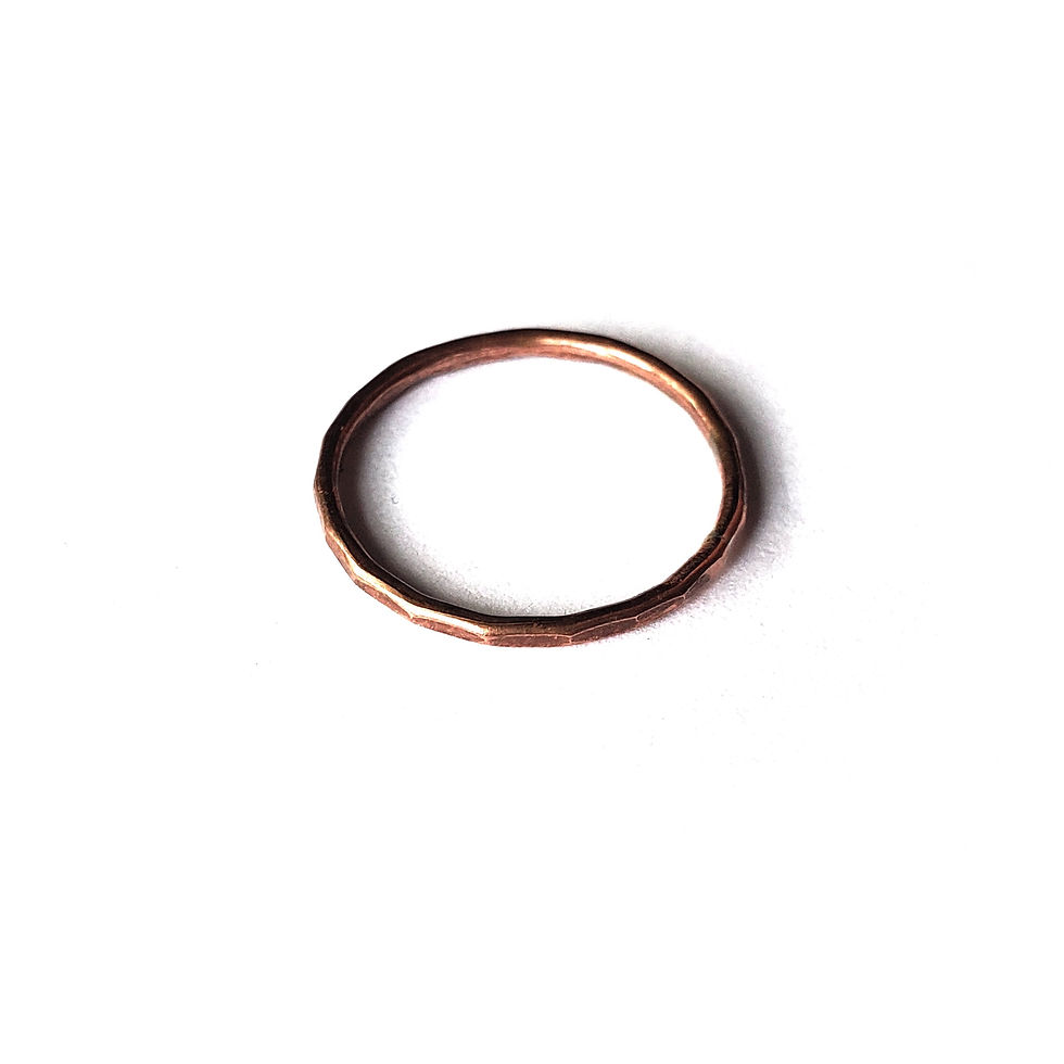 Single Hammered Stacker Ring