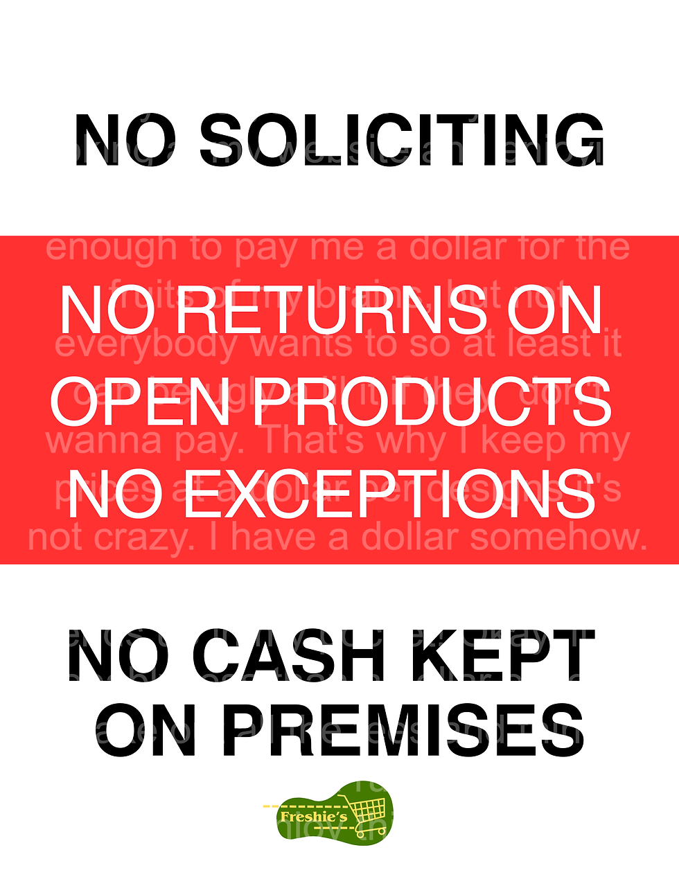 Thumbnail: Freshie's Grocery Store Posters