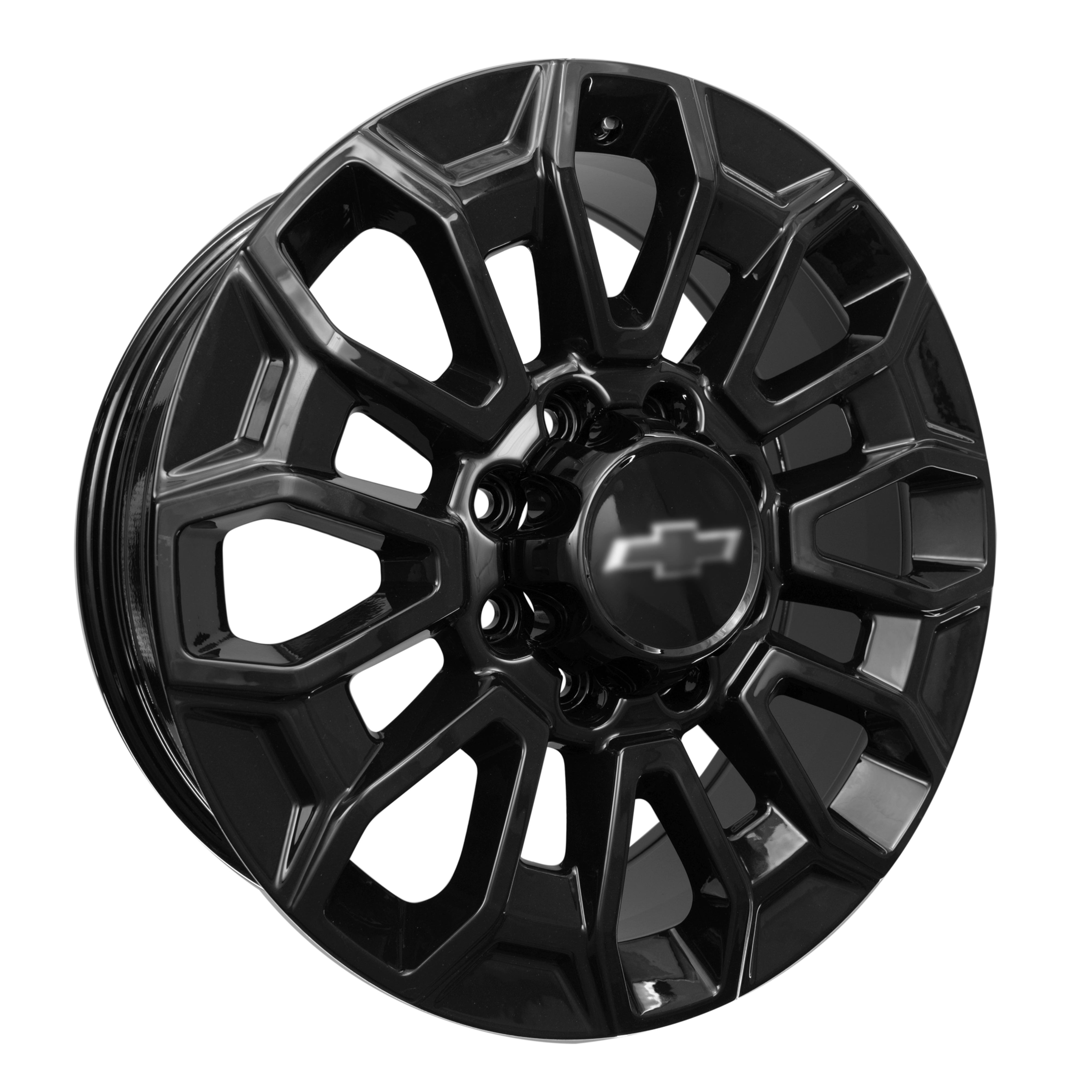 22X8.5 Gloss Black Wheels - Fits Chevrolet Rims 2500 3500  Silverado HD