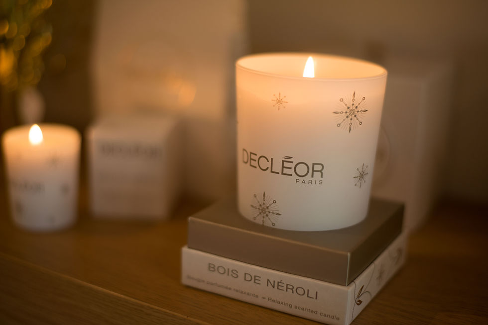The mood is set for a Decleor facial