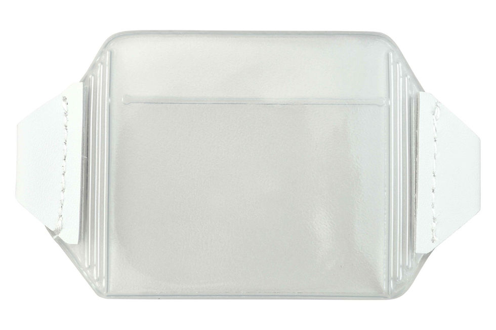 1840-7000 Clear Vinyl Horizontal Arm Band Badge Holder, 3.62" x 2.62" (Qty 100)