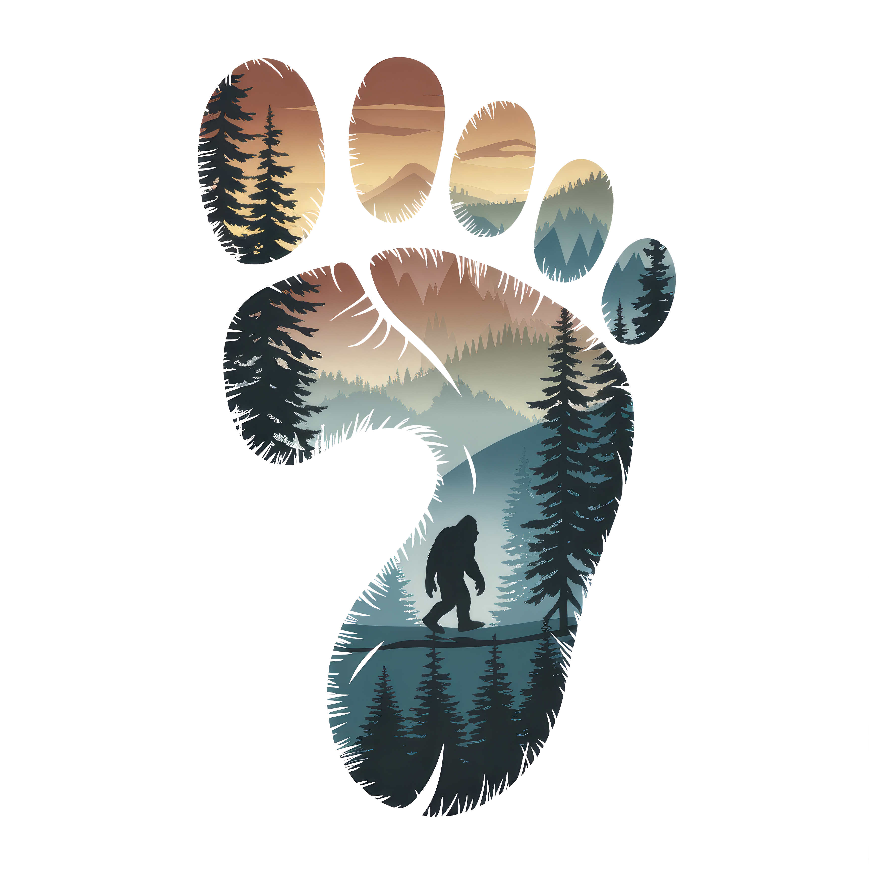 Bigfoot Footprint Mural