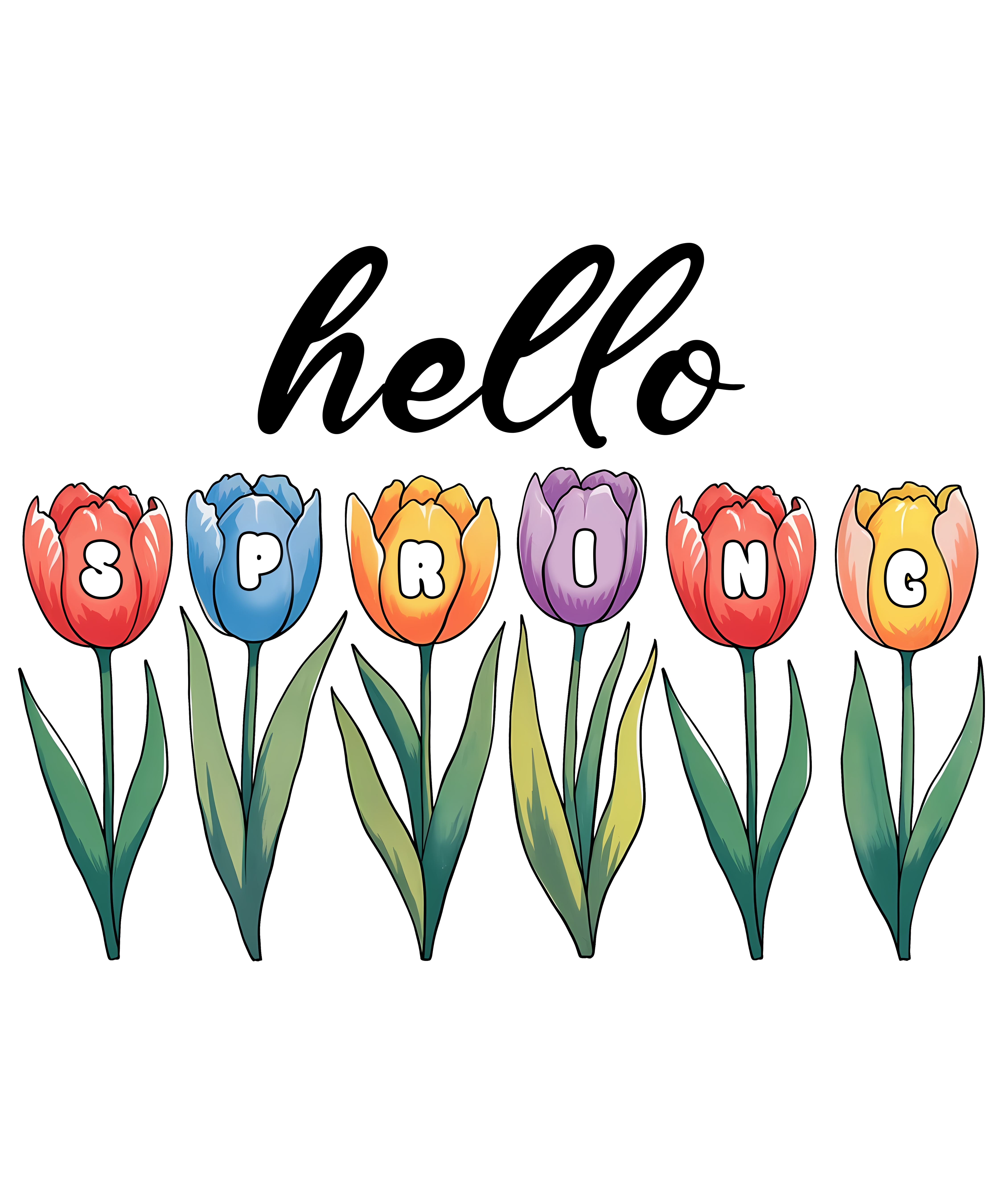 Hello Spring Tulips