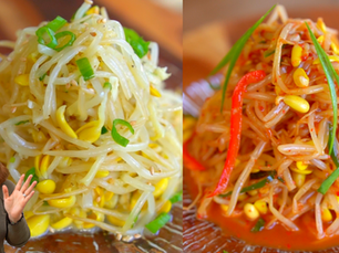 CRUNCHY & Delicious😋 Korean soybean sprouts side dish! Non-Spicy & Spicy🌶국민반찬 콩나물무침! 탱탱하고 아삭함의 비결
