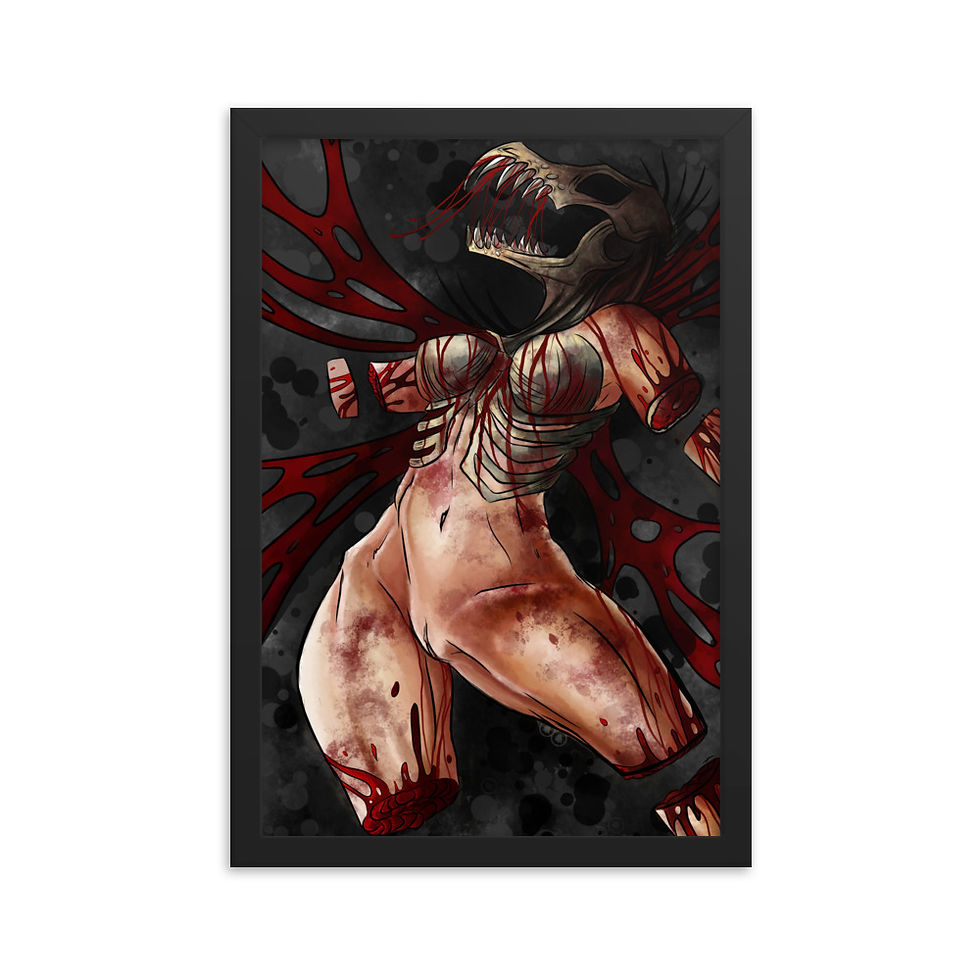 "Blood Wings" Framed Print