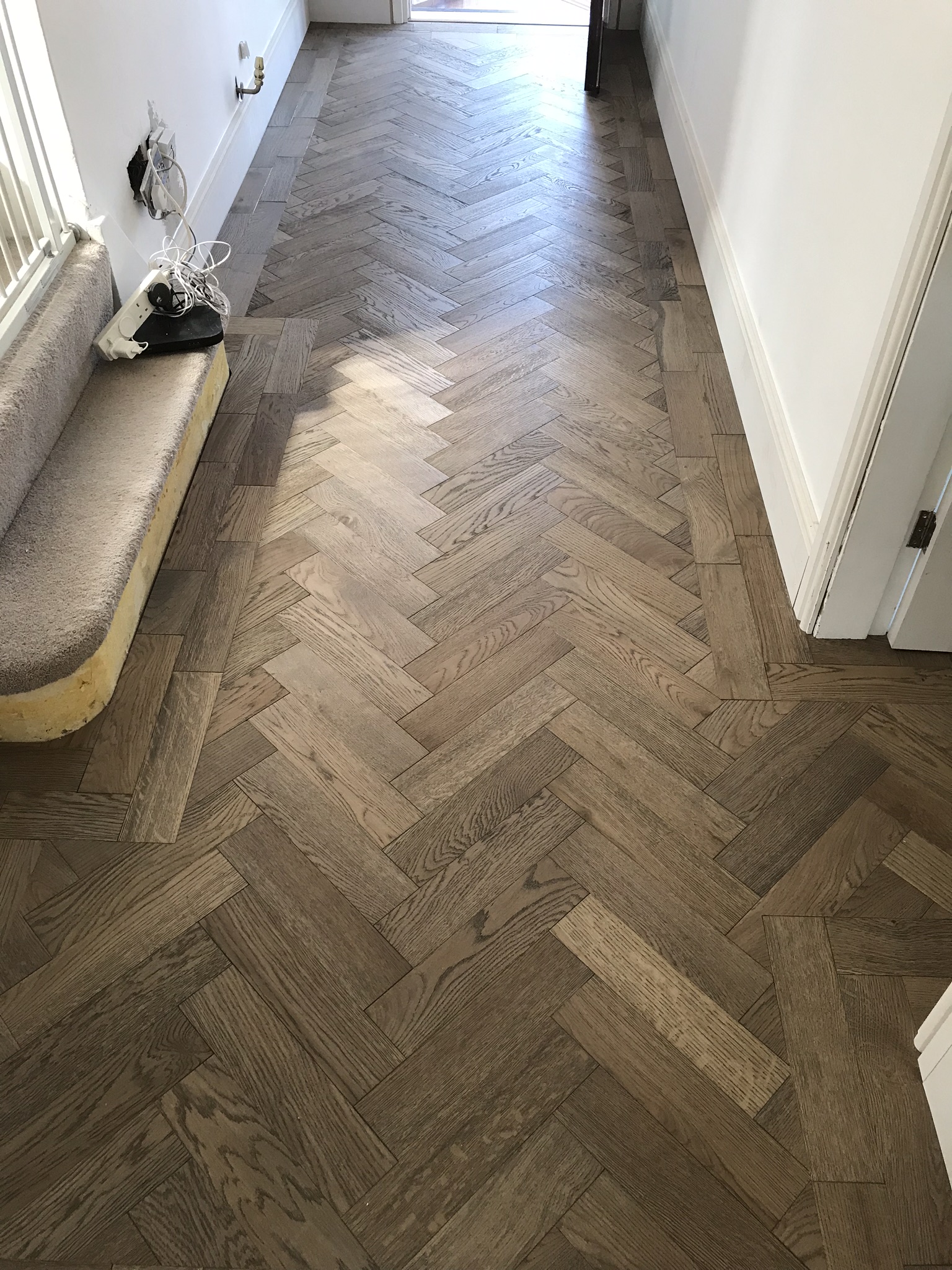 Finished parquet floor detail