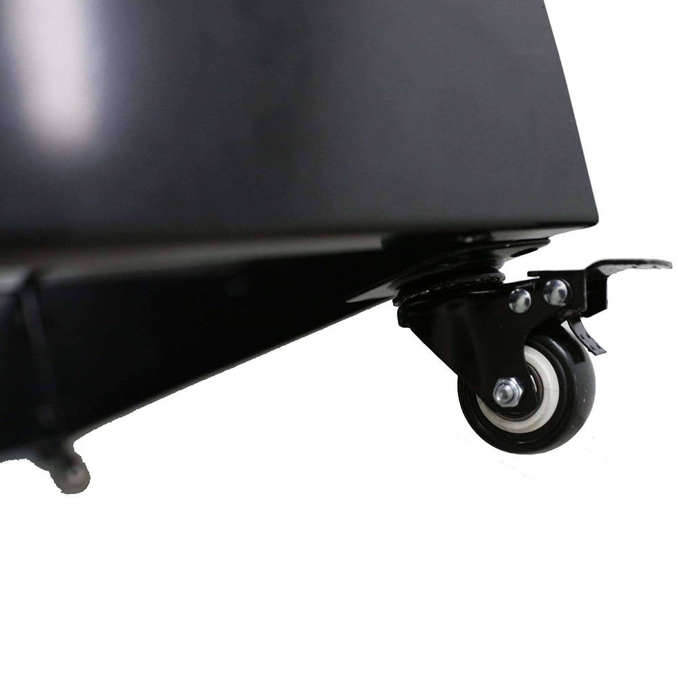 Thumbnail: Black Metal Planter Medium + Wheels