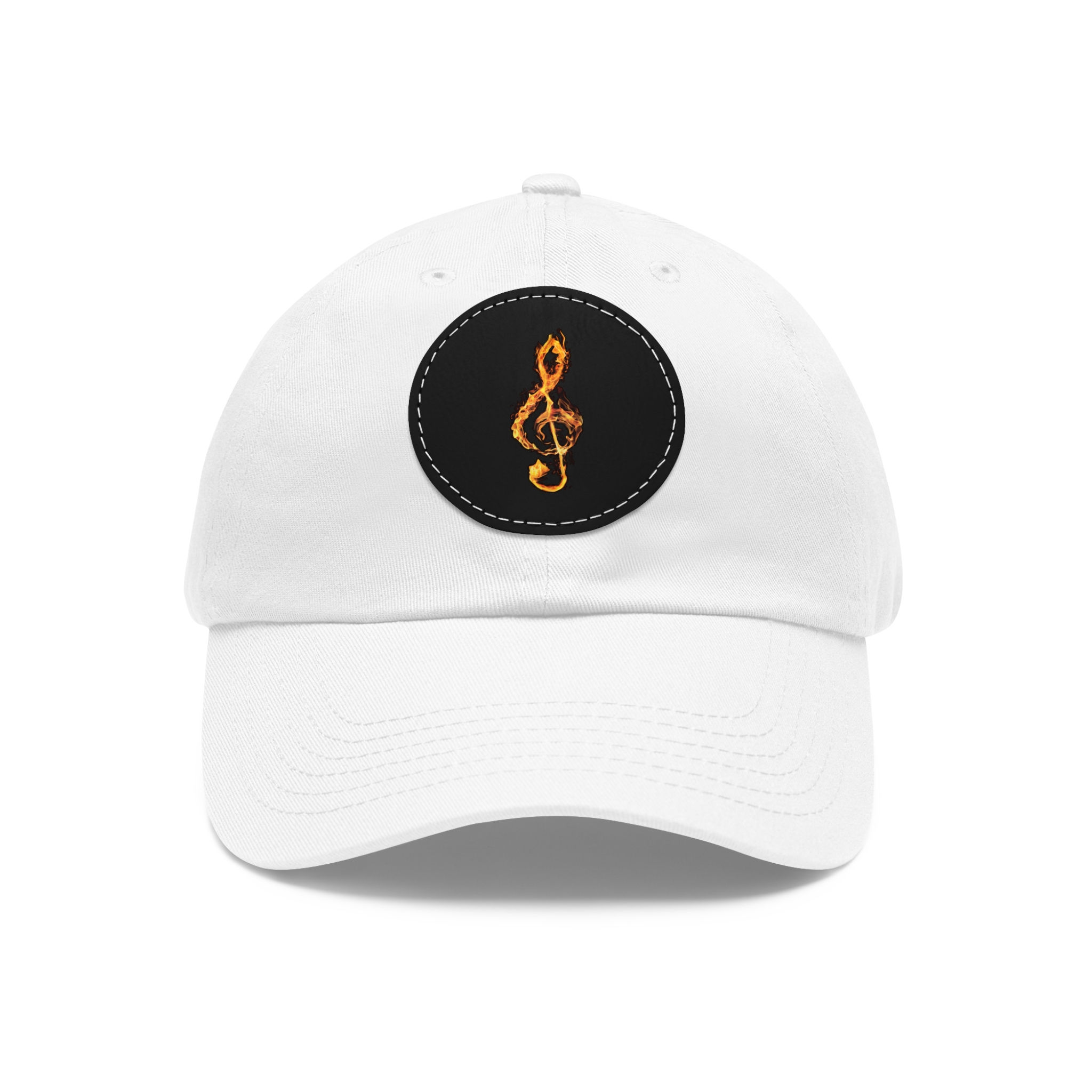 Smooth Jazz Super Friends -Treble Clef Flame Leather Patch Cap
