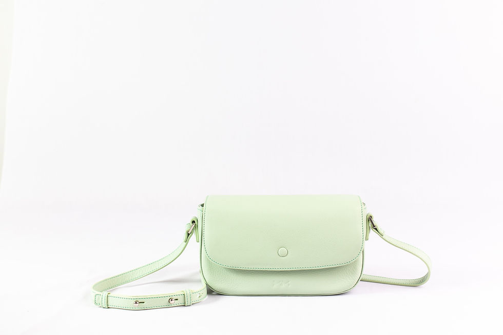 Thumbnail: abbi. - small satchel crossbody bag in Lime