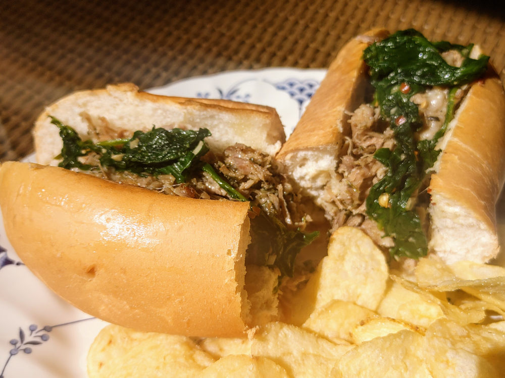 Slow Cooker Philly Roast Pork Sandwiches