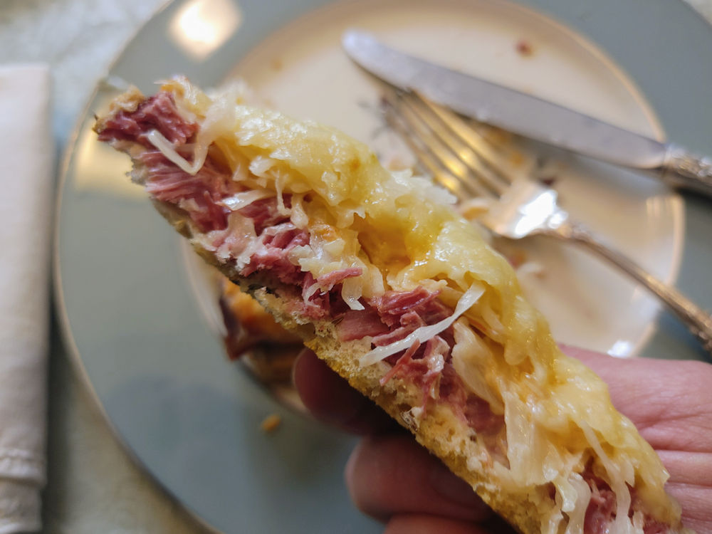 OpenFaced Reuben Sandwich Melts