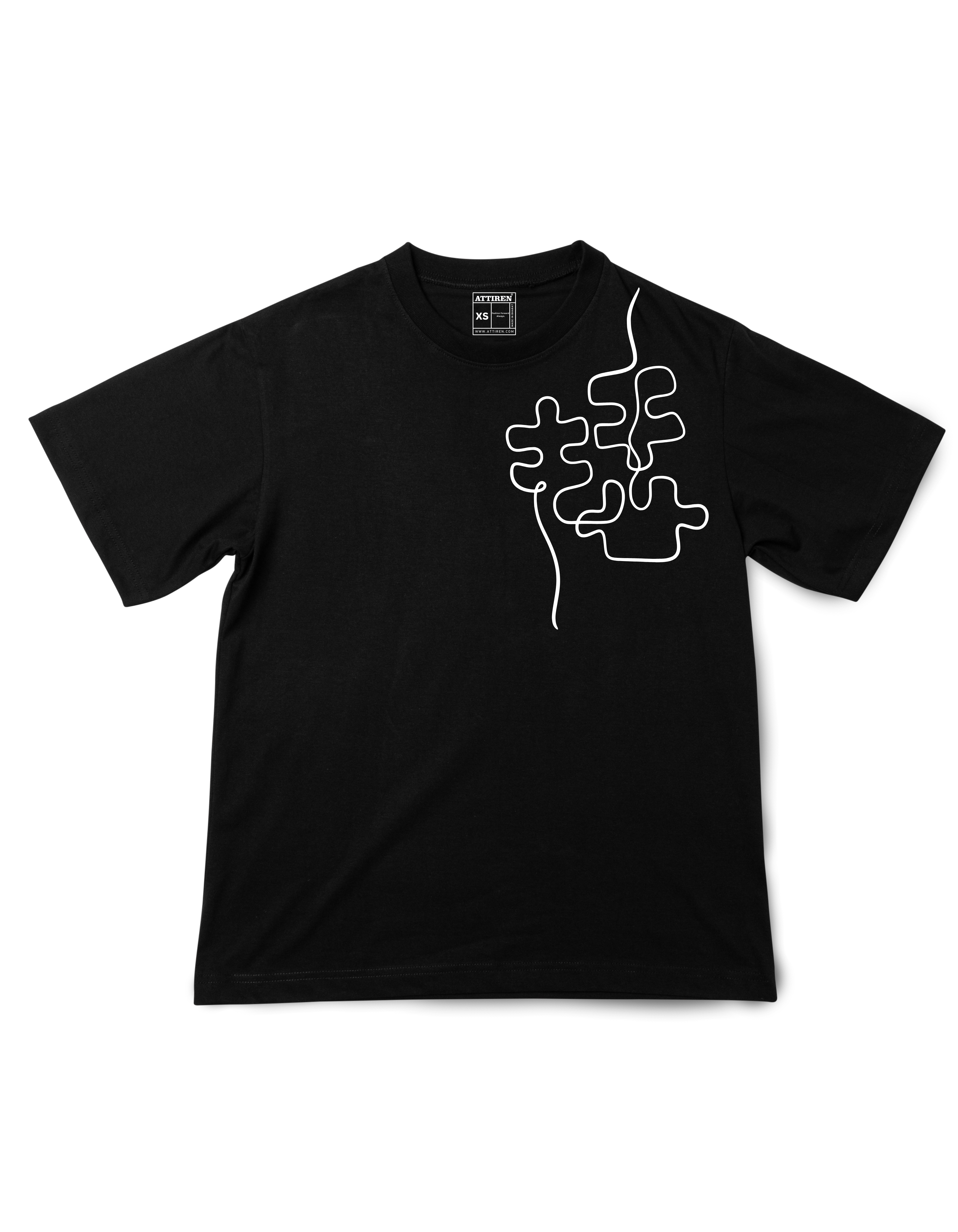 ATTIREN Black Oversized T-shirt [UNISEX]