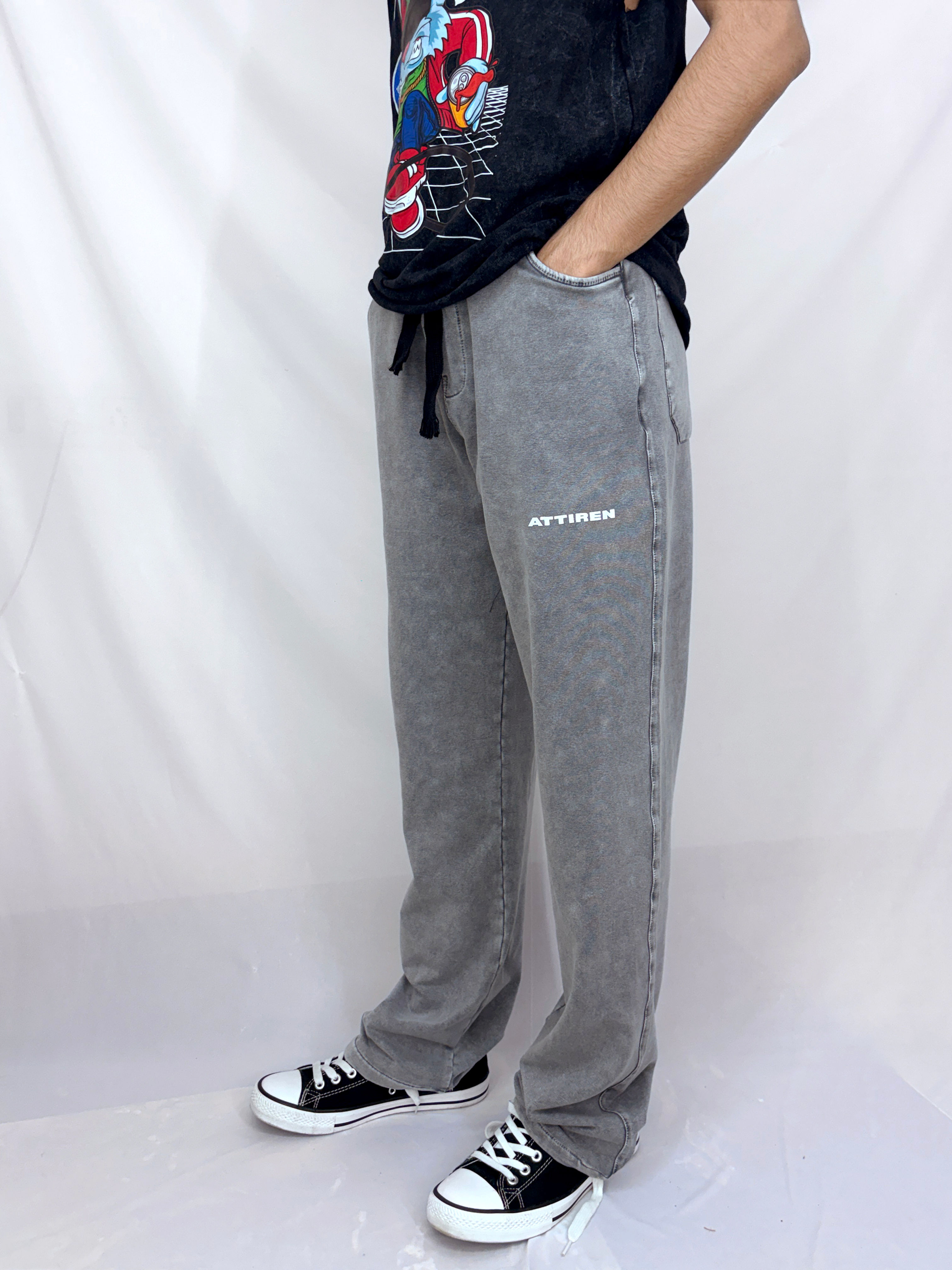 GREY FADED LOOSE FIT PANT [UNISEX]