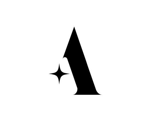 Black and White Minimalist Aesthetic Initial A Star Font Logo (1).png