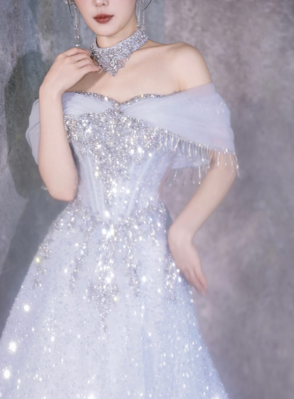 Thumbnail: XJ Brina OS Gown Lt Blue
