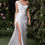Thumbnail: CD Vickie One Shoulder Satin Gown Off White