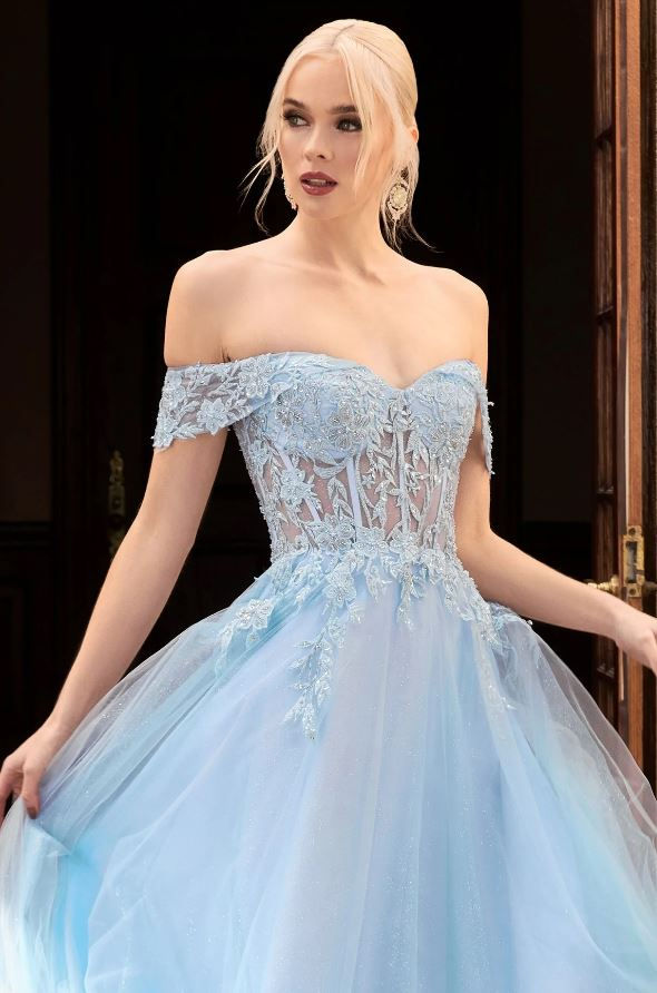 Thumbnail: CD Jackson OS Tulle Gown Sky Blue