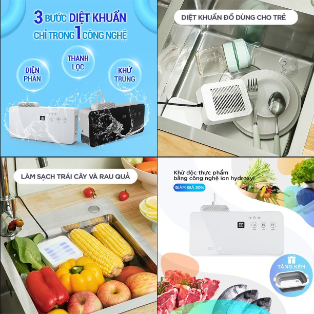 Máy khử độc diệt khuẩn an toàn thực phẩm cho sức khỏe gia đình.
content media