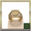 Thumbnail: MENS 10KT YG 1.55CTW Natural Diamond Cuban Link Crown Rolex Custom Ring