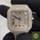 Thumbnail: Brand New Cartier Santos 35MM Iced Out Watch- 20CTW Diamonds