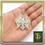 Thumbnail: 3.9CT CUSTOM 10KT YG/WG TWO TONE CROSS PENDANT