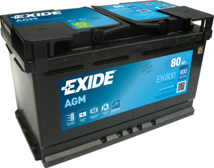 Акумулатор EXIDE Start-Stop AGM EK800 80Ah 800A R+
