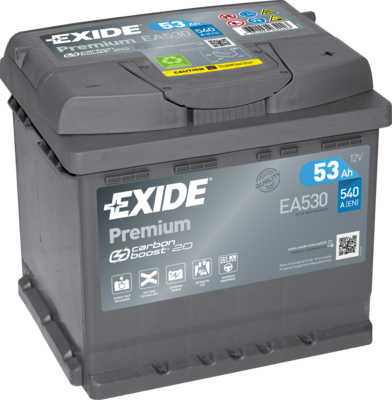 Акумулатор EXIDE Premium *** EA530 53Ah 540A R+