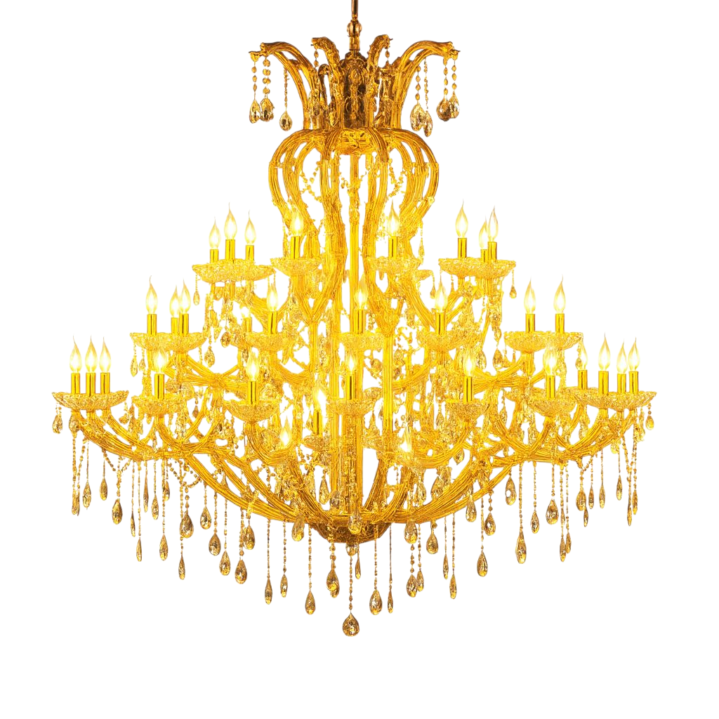 LUXURY 50 LAMP CRYSTAL CHANDELIER, SIZE : 120 X 180 CM