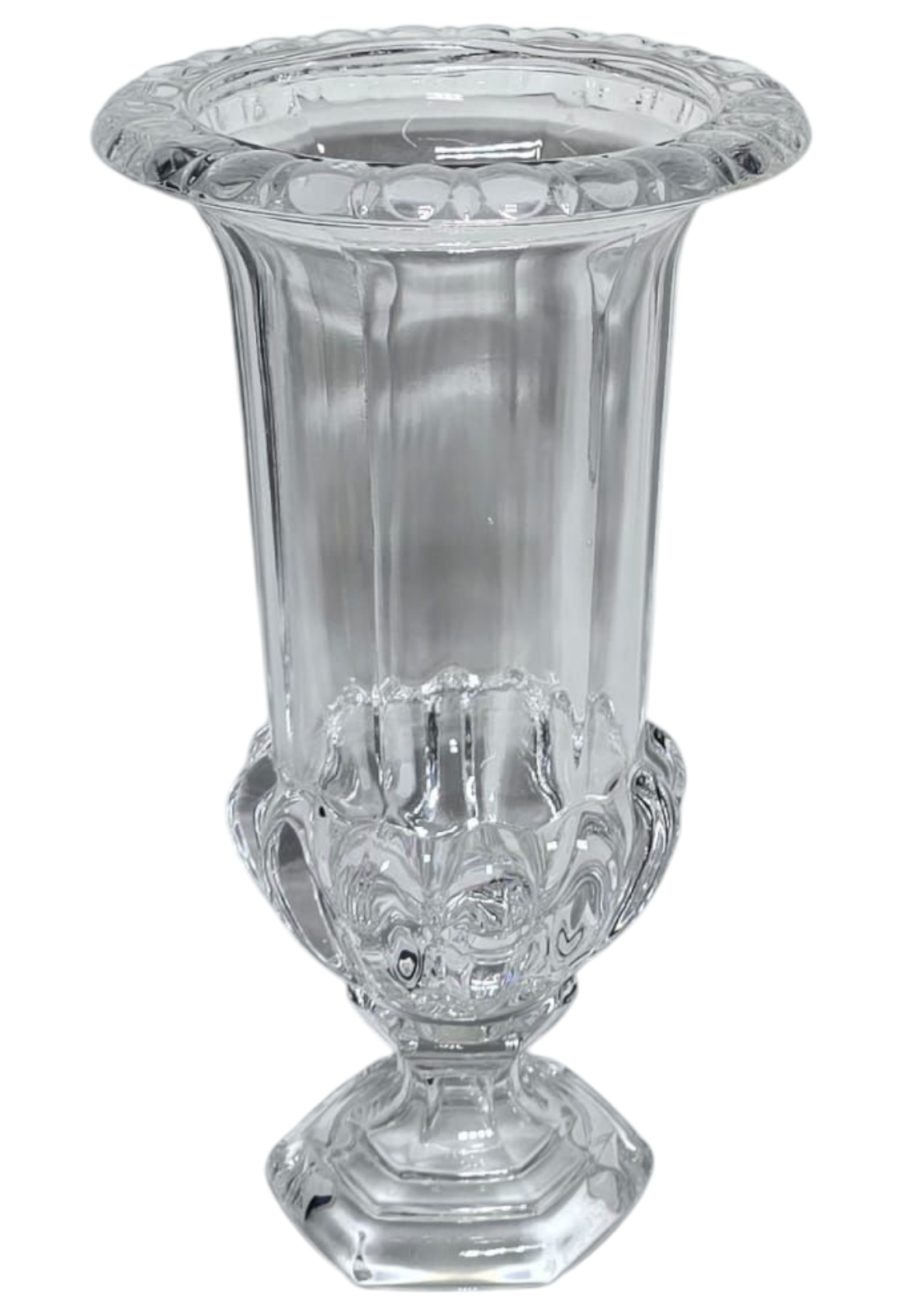 CLEAR CRYSTAL VASE, CODE 10, SIZE : 21 X 36 CM 