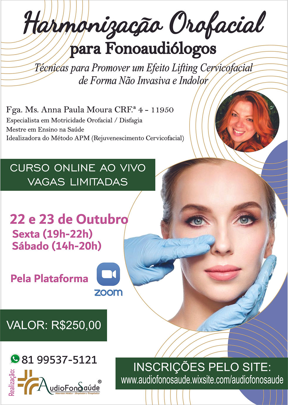 Harmonização Orofacial para Fonoaudiólogos - Online - Ao vivo 2ª Turma 2021