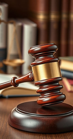 Gavel striking desk for the Catherine Wiersch Henderson Municipal Court Judge campaign.