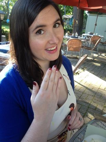 Jenn using her pin-up skills to test out makeup and nails for her wedding day! Looking gorgeous!
