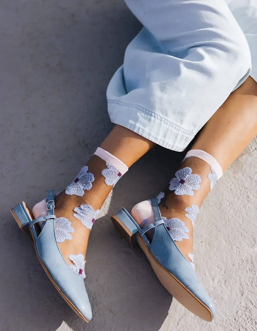 Miniaturbild: Atelier Saint Eustache - Chaussettes transparentes Murano mauve
