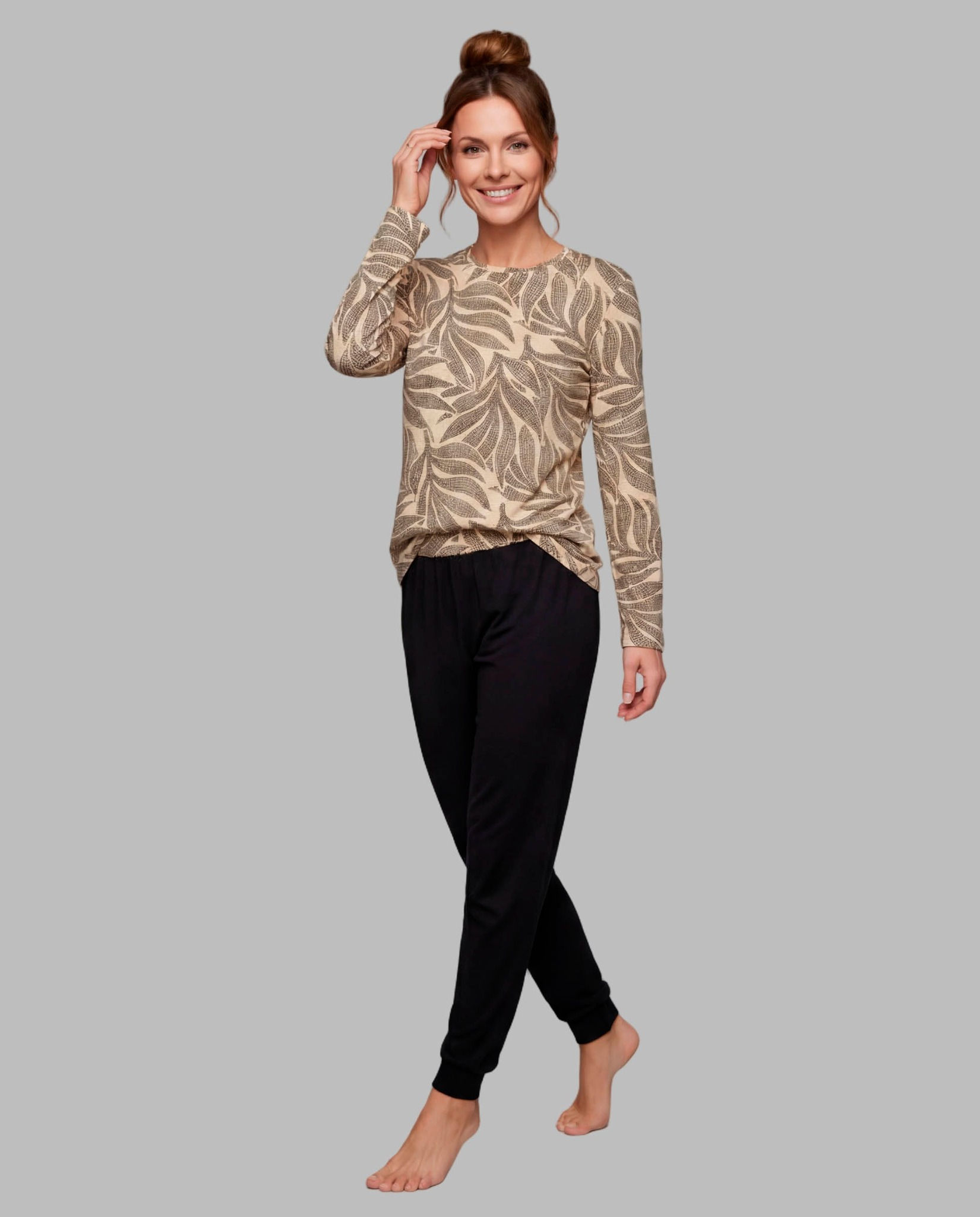 Pyjama Egatex 262564 – Beige et noir