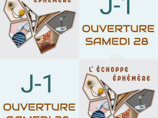 L'Echoppe Ephèmére ouvre ses portes samedi 28 Novembre galerie Nationale à Tours - 27 créateurs.