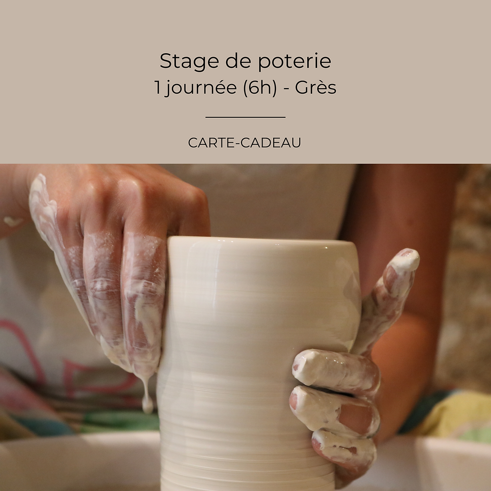 Stage poterie journée (6h) Grès