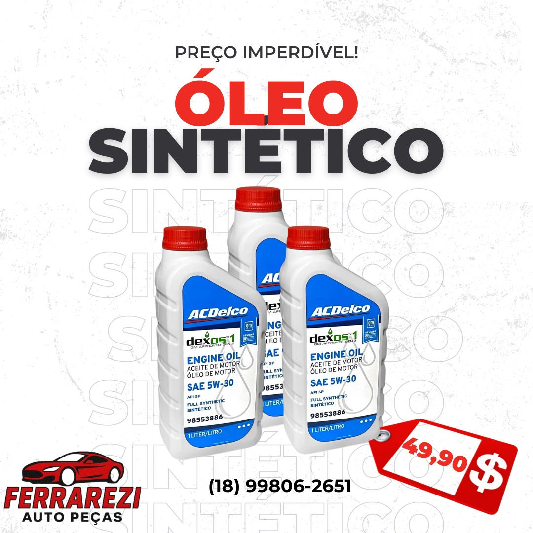OLEO DO MOTOR 5W30 SINTÉTICO DEXON 1