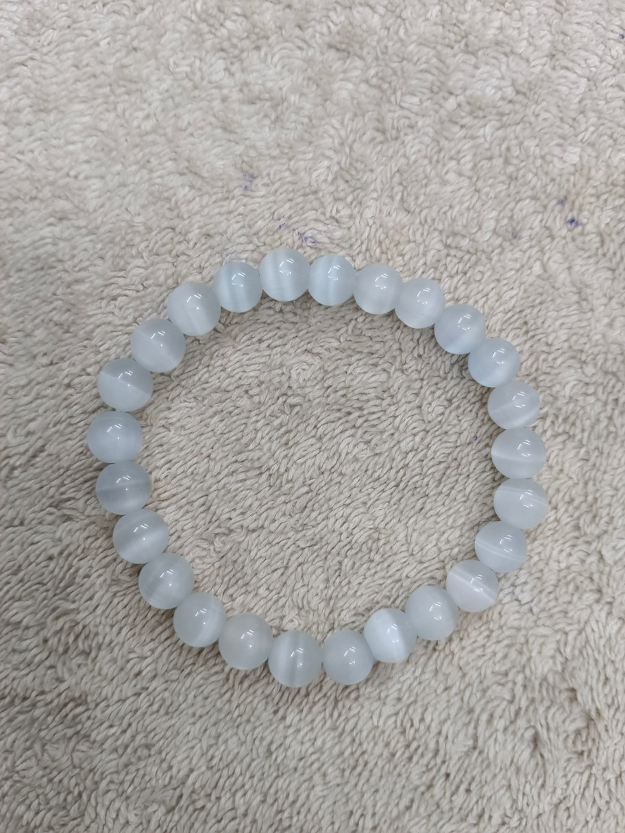 Selenite Bracelet #SeleniteStoneBeads #SeleniteBeadsBracelet