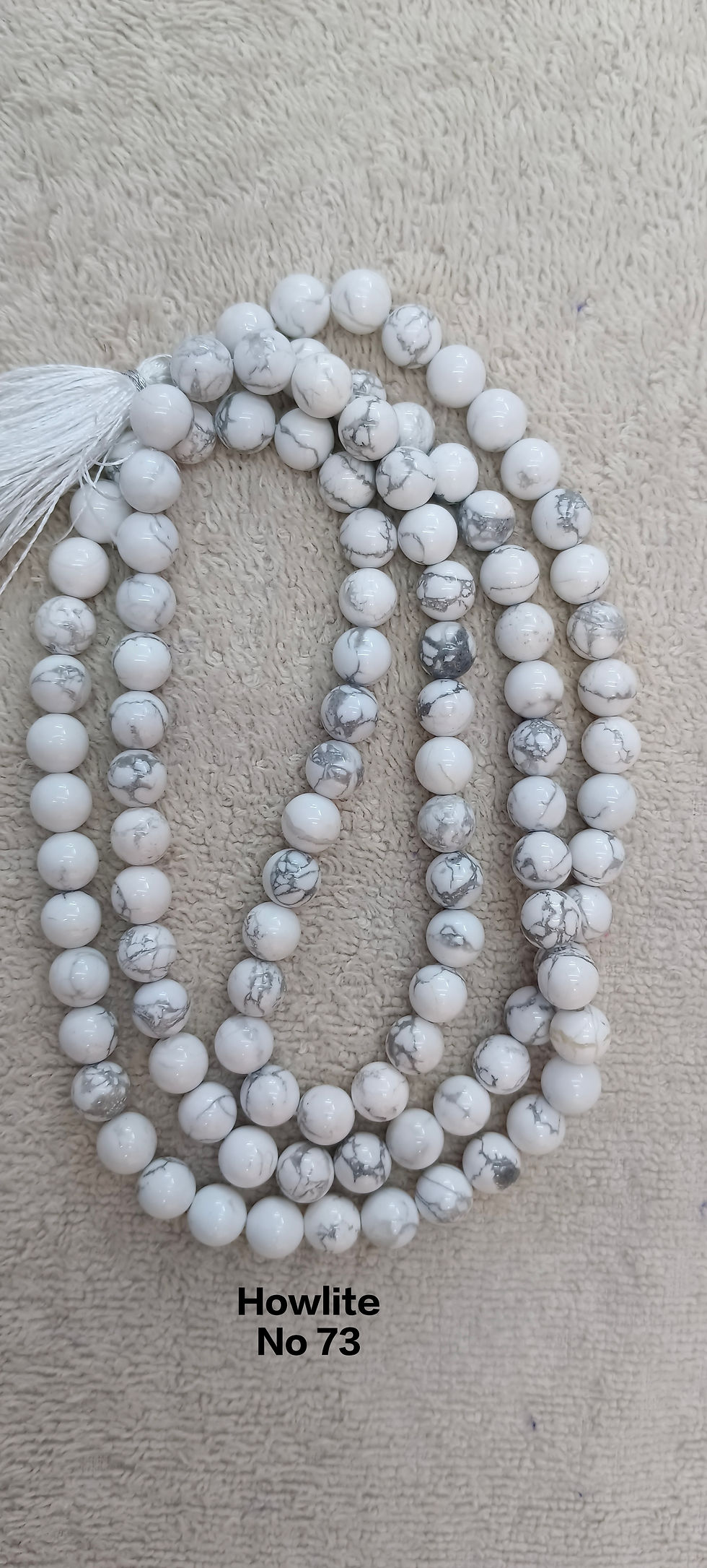 Jaapmala | 108 beads Jaap Mala | Howlite 108 Bead Japmala