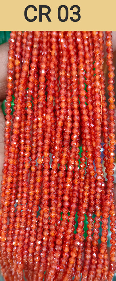 CZ Beads | CZ Round Beads|  Jewellery making Beads