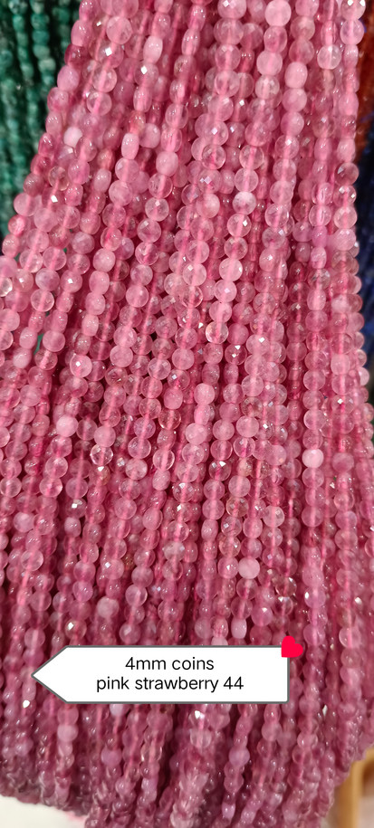 4 mm Coin Beads | Semi Precious Stone Beads | Gemstone beads