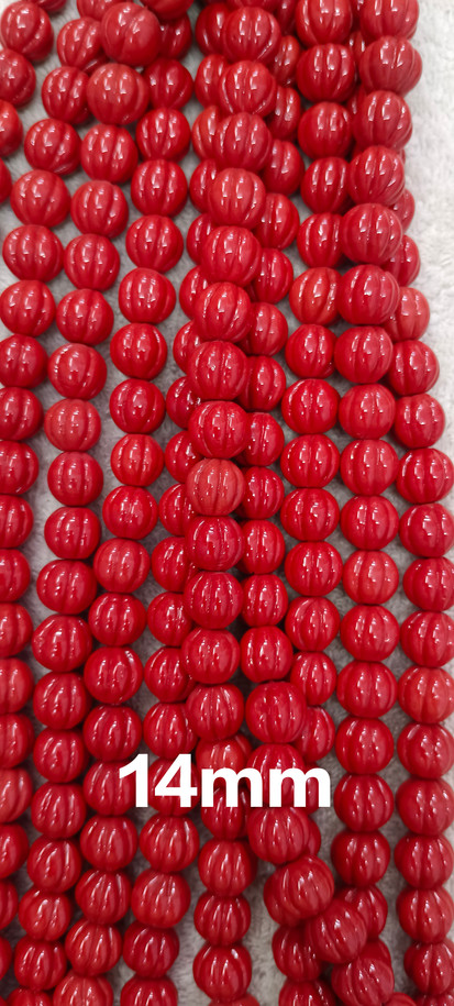 Coral Beads| Coral Round Beads| Chatam Coral | LabGrown Coral