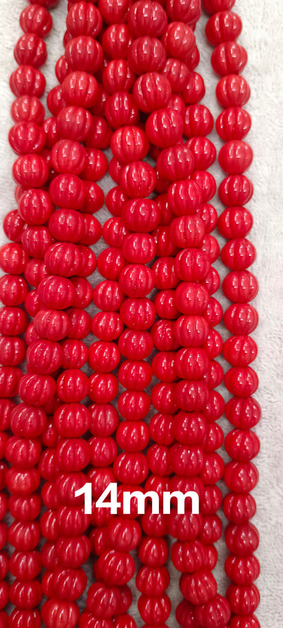 Coral Beads| Coral Round Beads| Chatam Coral | LabGrown Coral
