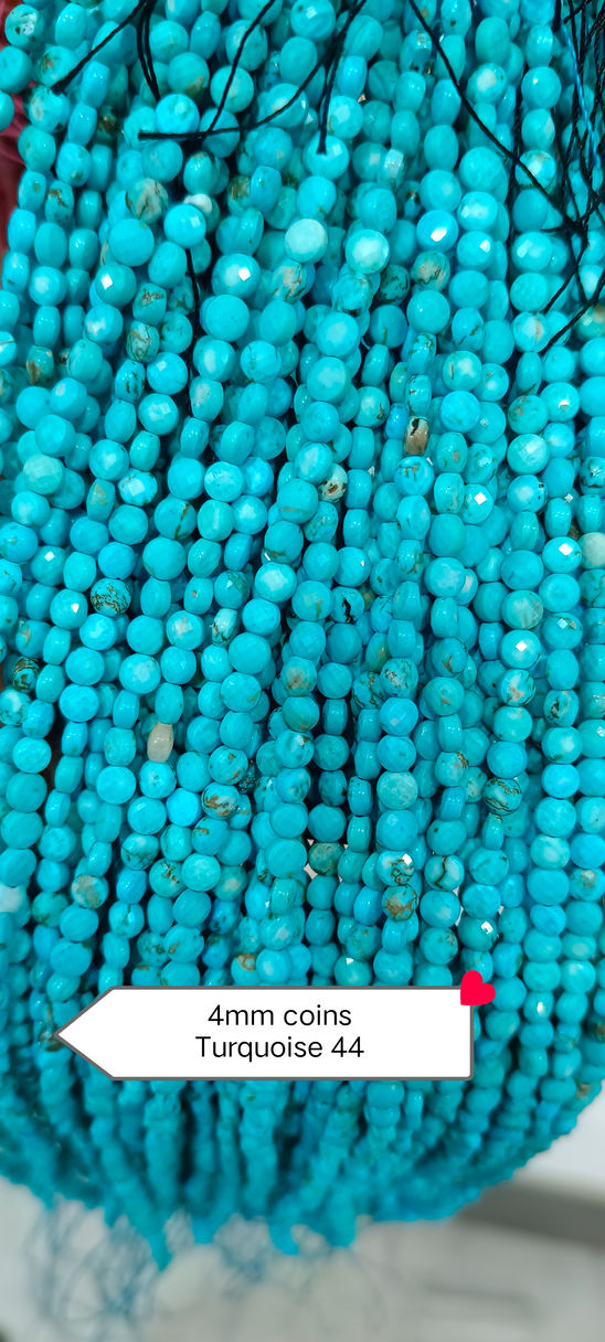 4 mm Coin Beads | Semi Precious Stone Beads | Gemstone beads
